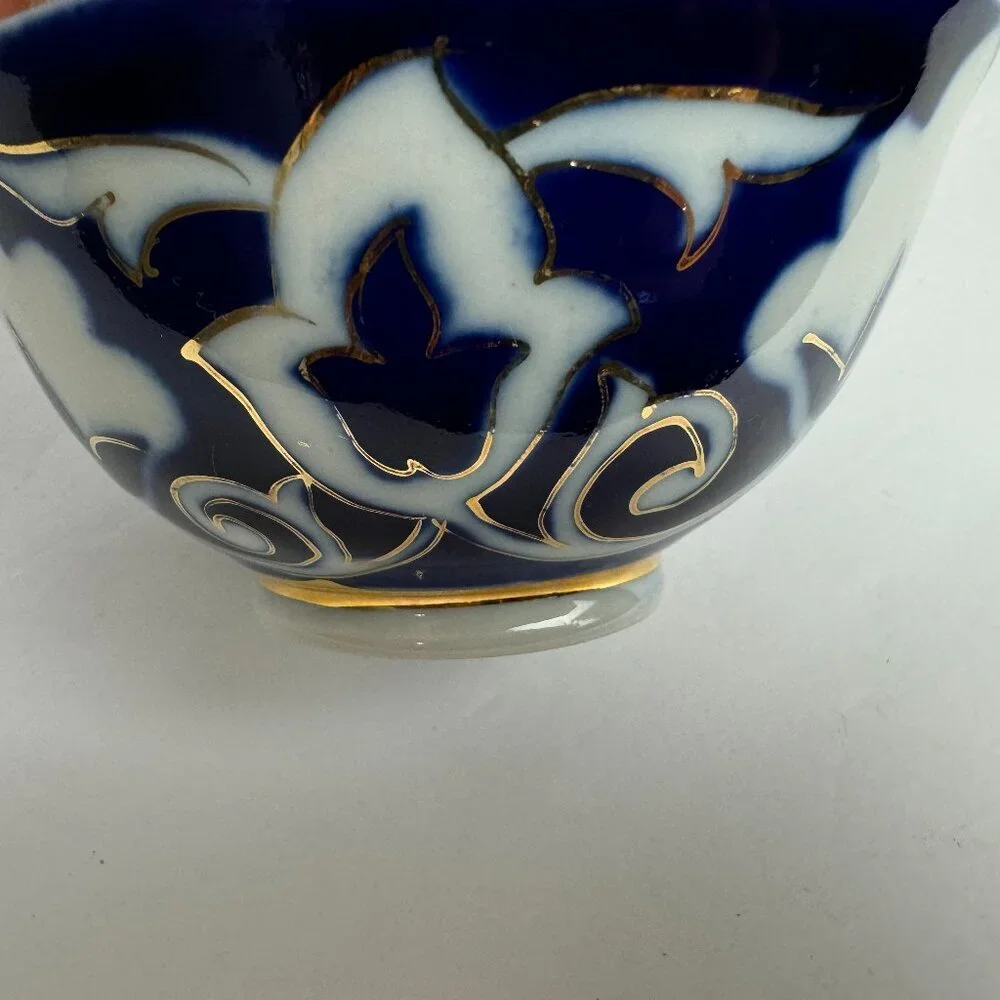 Vintage Uzbek Kazakh Tashkent Porcelain Tea Cup Pakhta